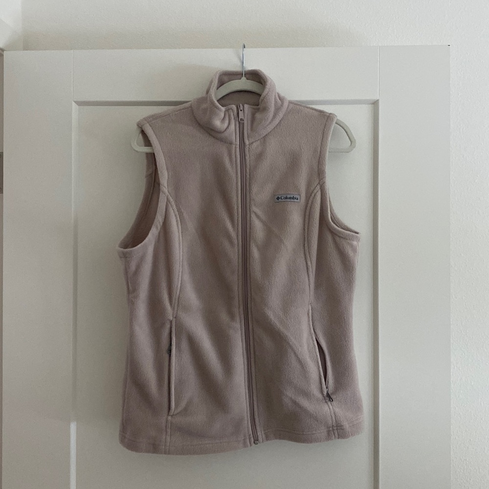 Columbia fleece vest light pink/purple L